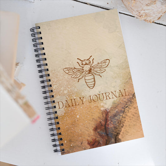 Bee Spiral notebook